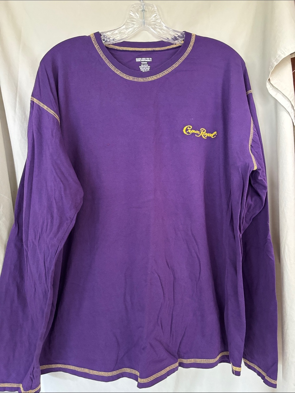 Crown Royal Purple Long-Sleeve Tee Men’s Women’s Unisex large